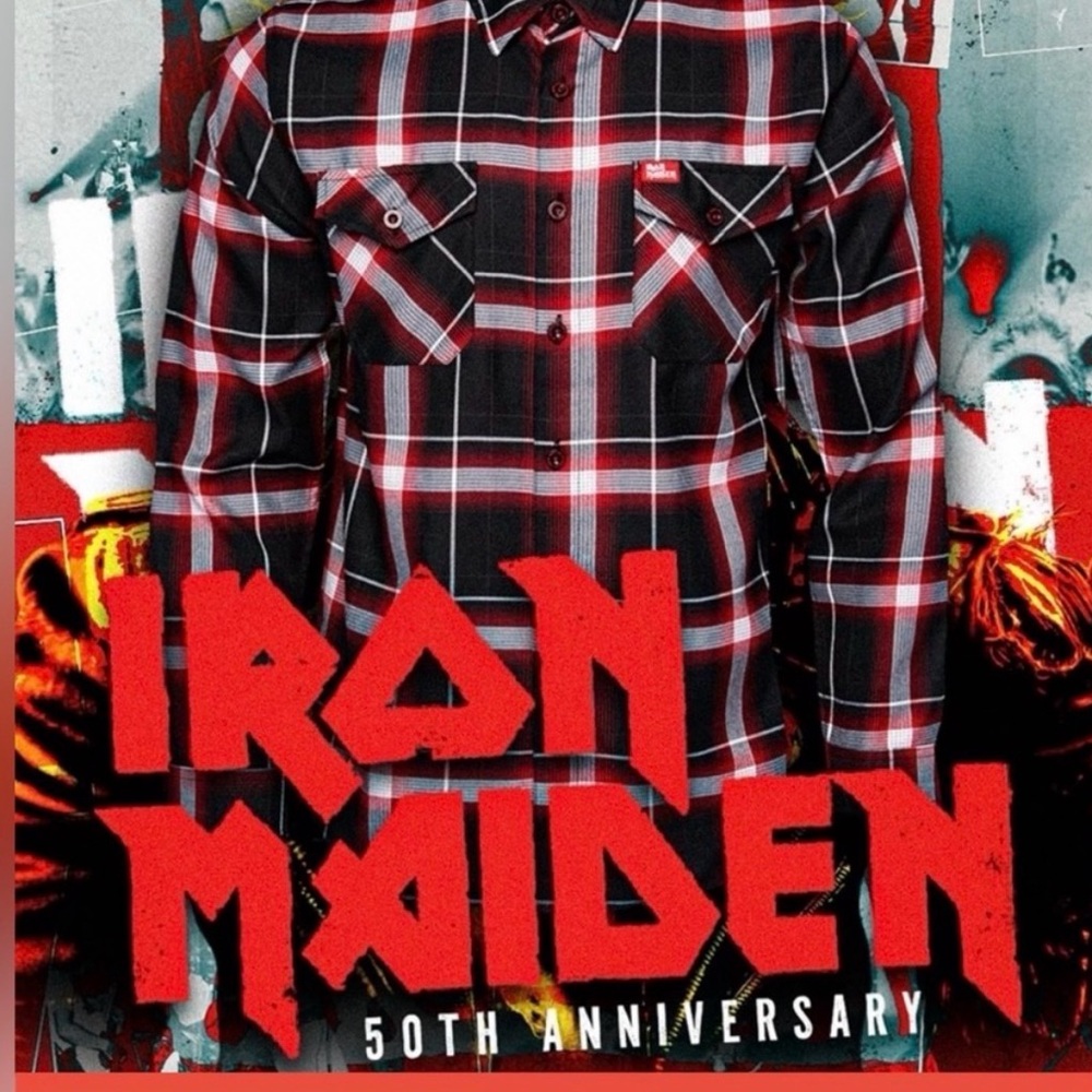 Dixxon 50th Anniversary Irom Maiden collaboration Flannel 2XL - Limited Release